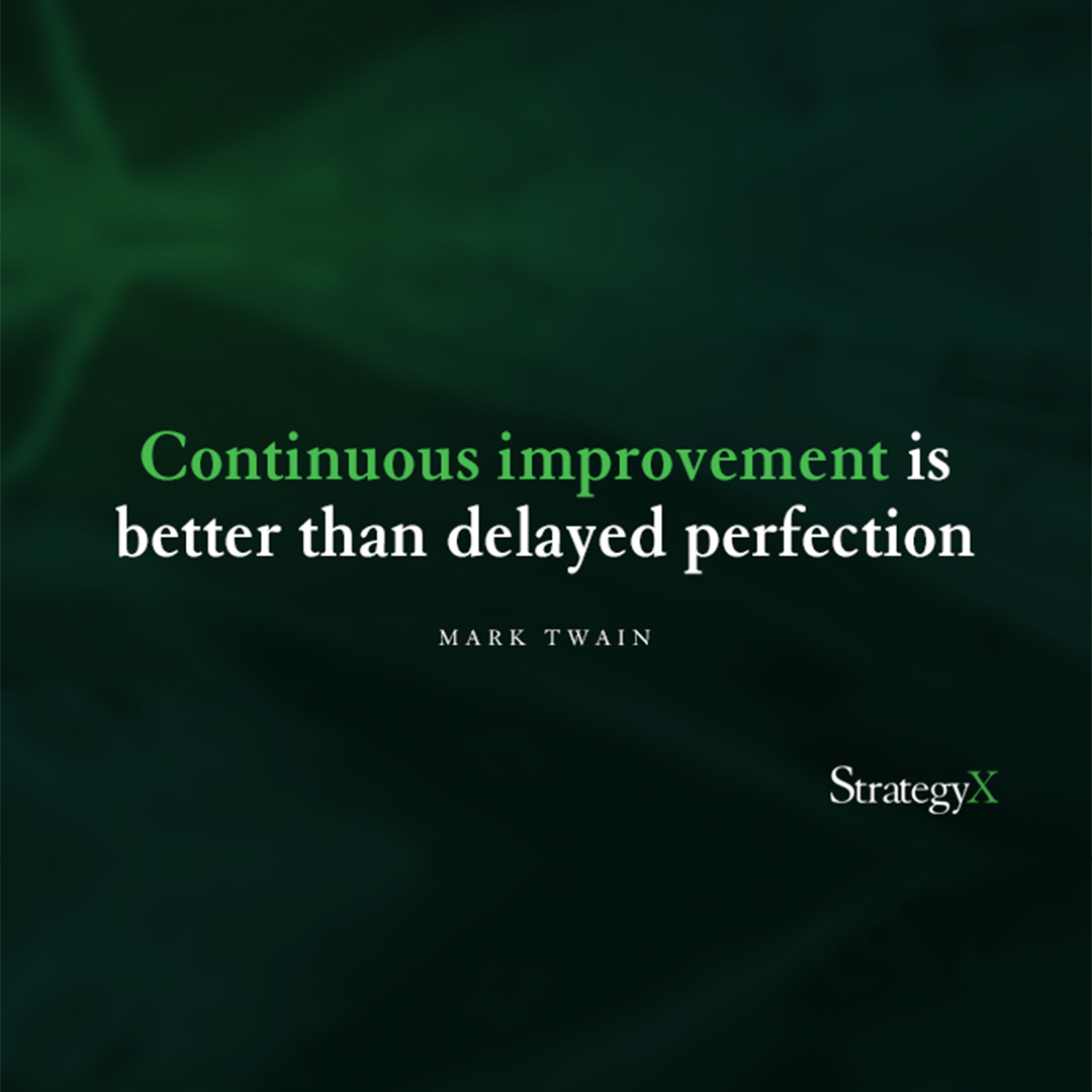 It's vital to have continuous improvement despite the perfection standards.